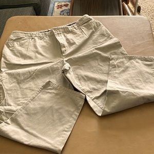 CJ Bank Khaki Casual Pants, Size 18W, 100% Cotton